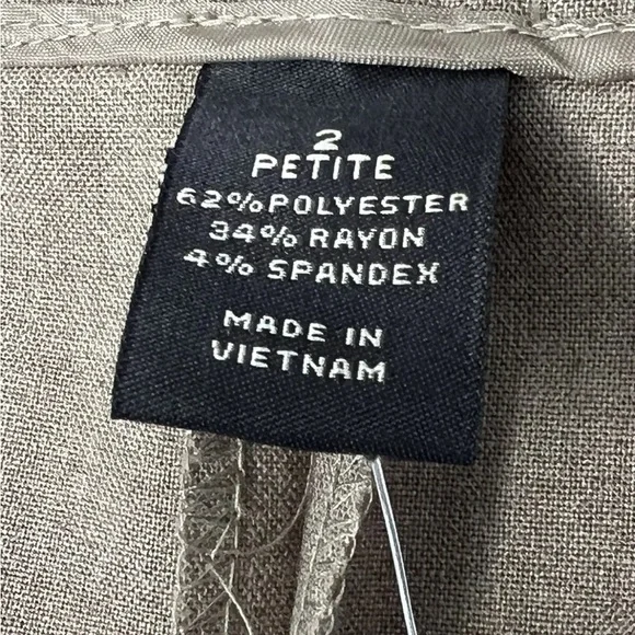 NWT Lane‎ Bryant Women’s Size 2 PETITE Beige Houston Trouser Dress Pants - Picture 4 of 7